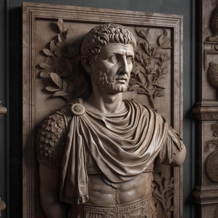 Famous (Octavian Augustus 3, 3DFMS_6614) 3D models for cnc