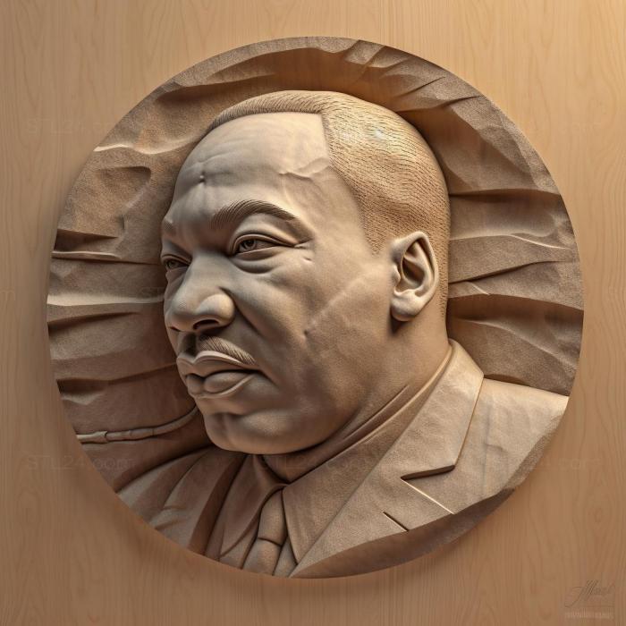 Famous (Martin Luther King Jr civil rights leader 2, 3DFMS_6649) 3D models for cnc