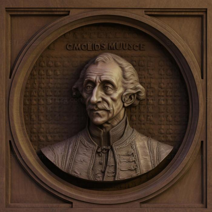 Famous (Charles Louis de Montesquieu 1, 3DFMS_6656) 3D models for cnc