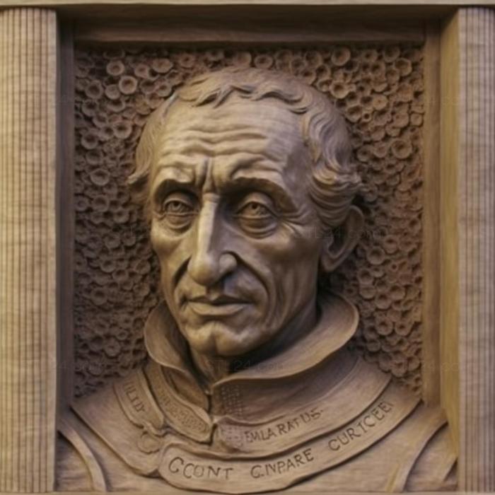 Famous (Charles Louis de Montesquieu 3, 3DFMS_6658) 3D models for cnc