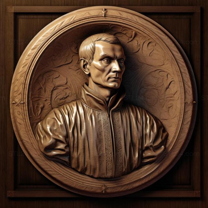 Знаменитости (Niccolo Machiavelli 1, 3DFMS_6660) 3D модель для ЧПУ станка