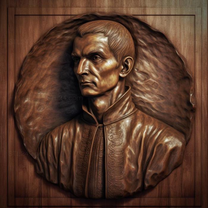 Знаменитости (Niccolo Machiavelli 4, 3DFMS_6663) 3D модель для ЧПУ станка