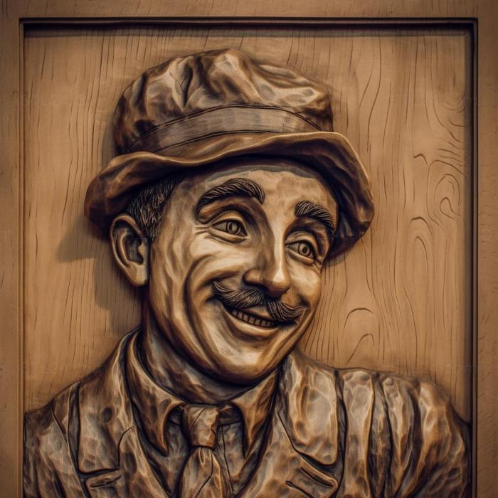 Famous (Charlie Chaplin comic genius 3, 3DFMS_6694) 3D models for cnc