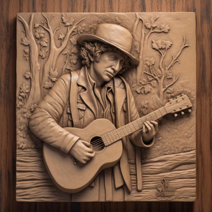 Famous (Bob Dylan folk musician 1, 3DFMS_6708) 3D models for cnc