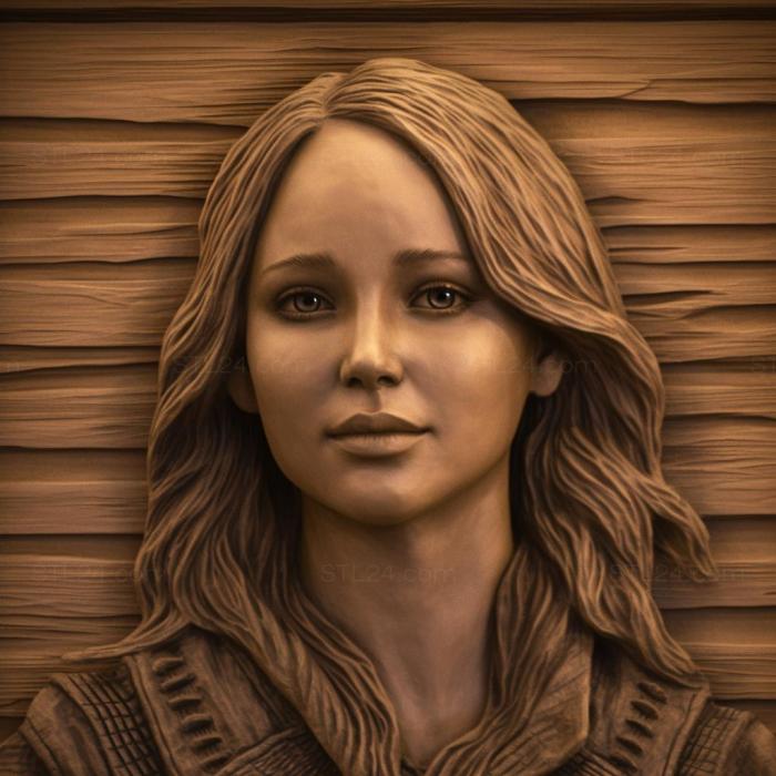 Famous (Jennifer Lawrence 4, 3DFMS_6759) 3D models for cnc