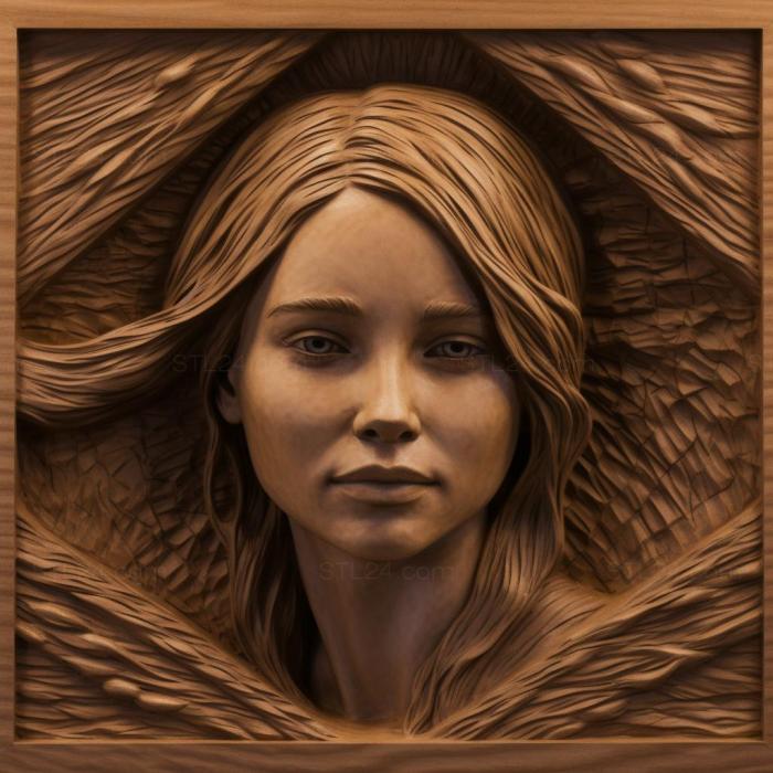 Famous (Jennifer Schroeder Lawrence 3, 3DFMS_6818) 3D models for cnc