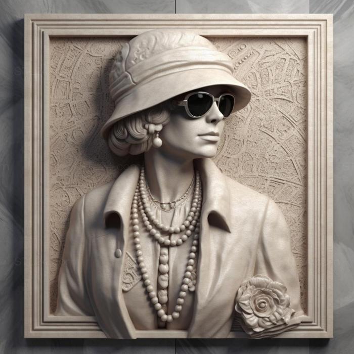 Famous (Coco Chanel designer 1, 3DFMS_6940) 3D models for cnc