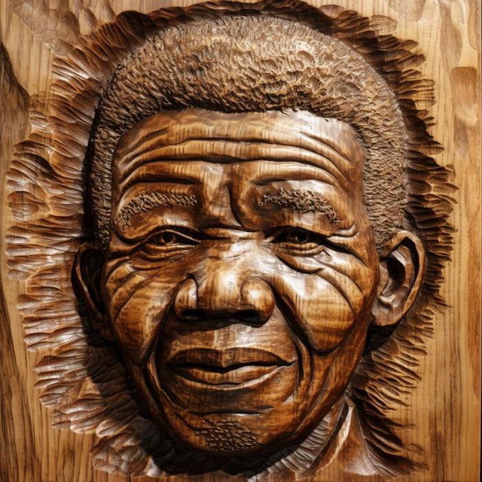 Famous (Nelson Mandela South African President 1, 3DFMS_6972) 3D models for cnc