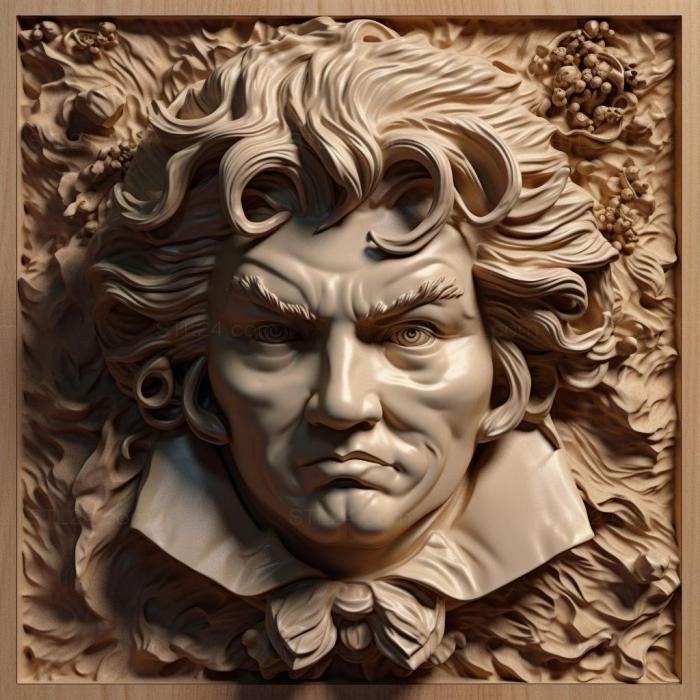Знаменитости (Ludwig van Beethoven 2, 3DFMS_7001) 3D модель для ЧПУ станка