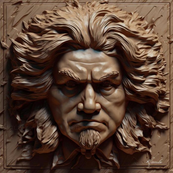 Famous (Ludwig van Beethoven 4, 3DFMS_7003) 3D models for cnc