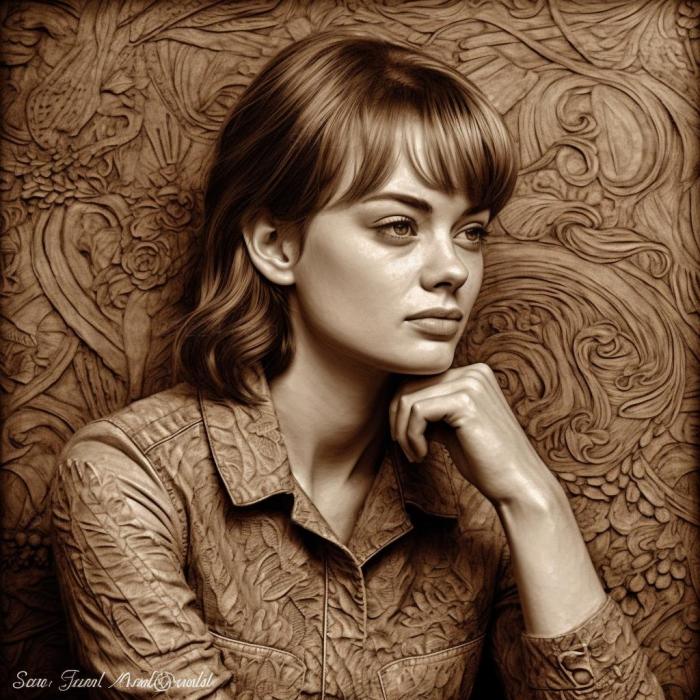 Famous (Emily Jean Emma Stone 1, 3DFMS_7048) 3D models for cnc