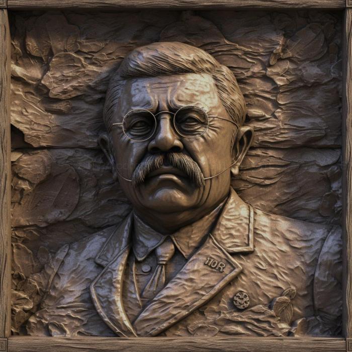 Famous (Theodore Roosevelt 2, 3DFMS_7061) 3D models for cnc