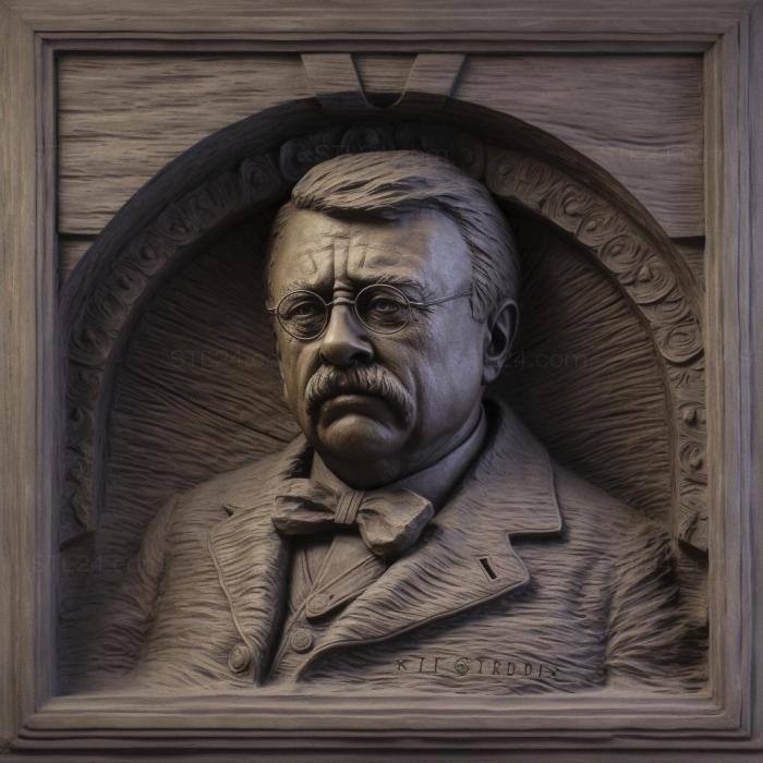 Famous (Theodore Roosevelt 4, 3DFMS_7063) 3D models for cnc
