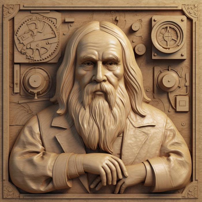 Famous (Dmitry Ivanovich Mendeleev 2, 3DFMS_7077) 3D models for cnc