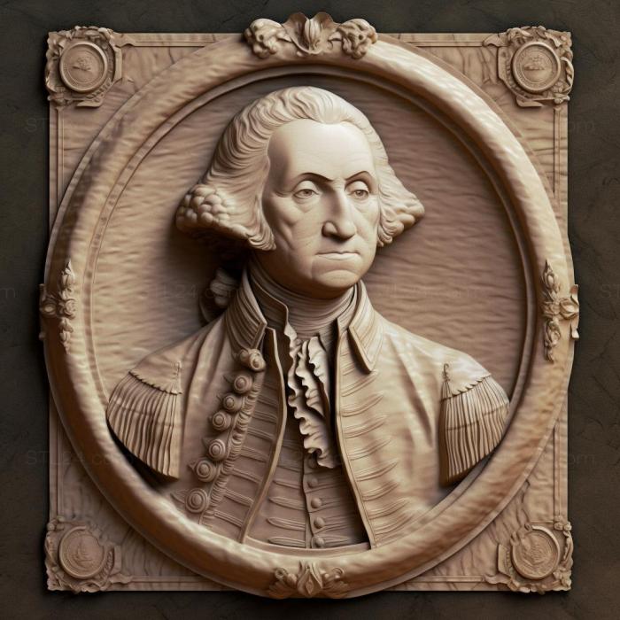 Famous (George Washington 2, 3DFMS_7089) 3D models for cnc