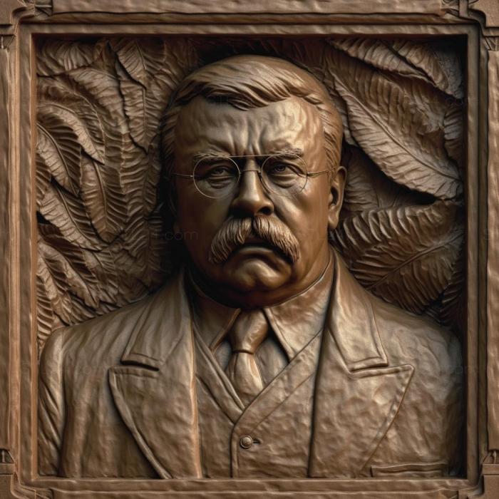 Famous (Theodore Roosevelt US President and environmentali 1, 3DFMS_7096) 3D models for cnc