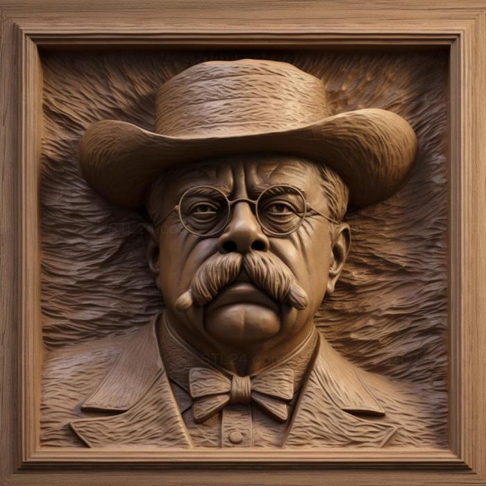 Famous (Theodore Roosevelt US President and environmentali 2, 3DFMS_7097) 3D models for cnc