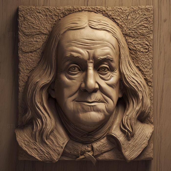 Famous (Benjamin Franklin 2, 3DFMS_7113) 3D models for cnc