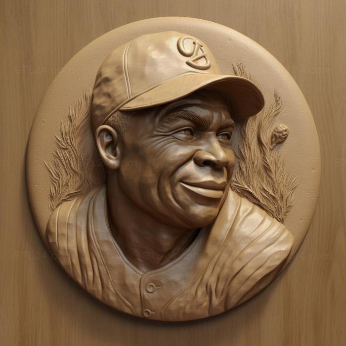 Famous (Jackie Robinson baseball player 1, 3DFMS_7204) 3D models for cnc