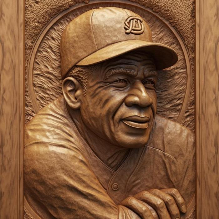 Famous (Jackie Robinson baseball player 2, 3DFMS_7205) 3D models for cnc