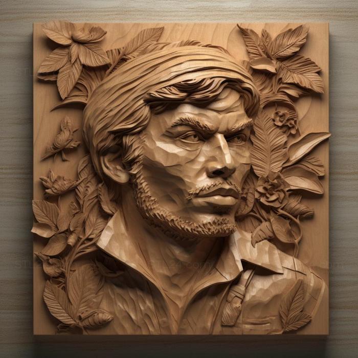 Famous (Che Guevara guerrilla leader 3, 3DFMS_7214) 3D models for cnc