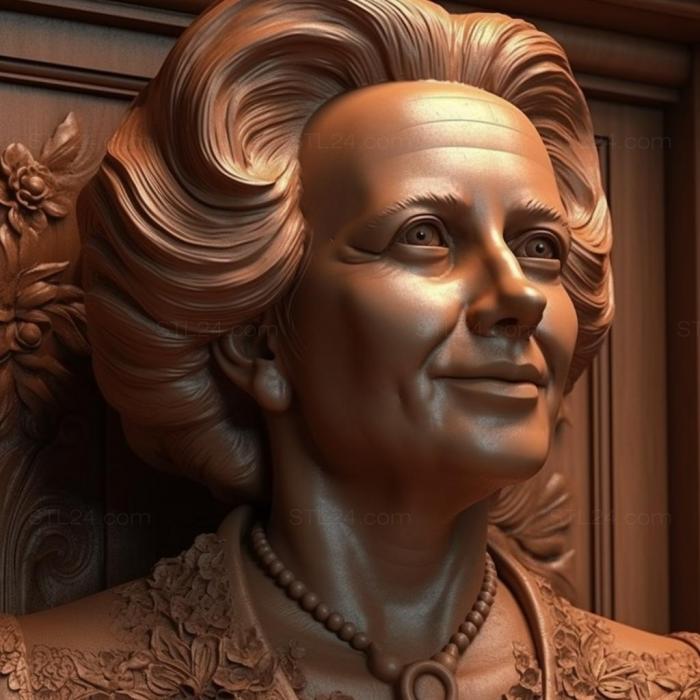 Знаменитости (Маргарет Тэтчер премьер-министр Великобритании 1, 3DFMS_7248) 3D модель для ЧПУ станка