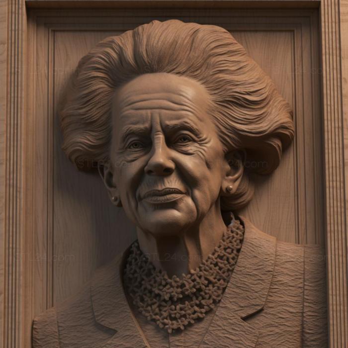 Знаменитости (Маргарет Тэтчер премьер-министр Великобритании 3, 3DFMS_7250) 3D модель для ЧПУ станка