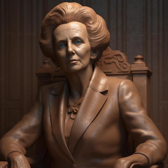Famous (Margaret Thatcher British Prime Minister 4, 3DFMS_7251) 3D models for cnc