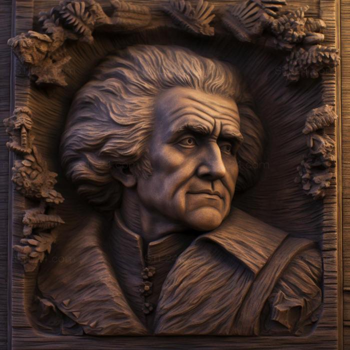 Знаменитости (Jean Jacques Rousseau 4, 3DFMS_7303) 3D модель для ЧПУ станка