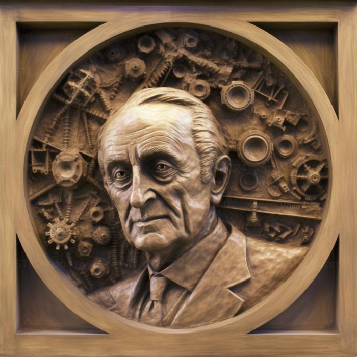 Famous (Francis Crick by James Watson 1, 3DFMS_7320) 3D models for cnc