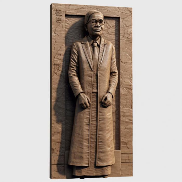 Famous (Rosa Parks civil rights torchbearer 4, 3DFMS_7411) 3D models for cnc