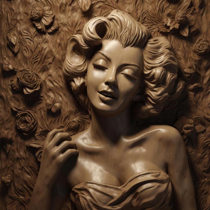 Famous (Marilyn Monroe actress 2, 3DFMS_7469) 3D models for cnc