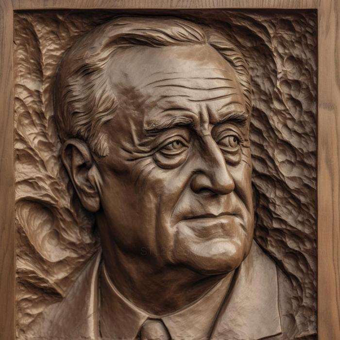 Famous (Franklin Delano Roosevelt US President 3, 3DFMS_7558) 3D models for cnc