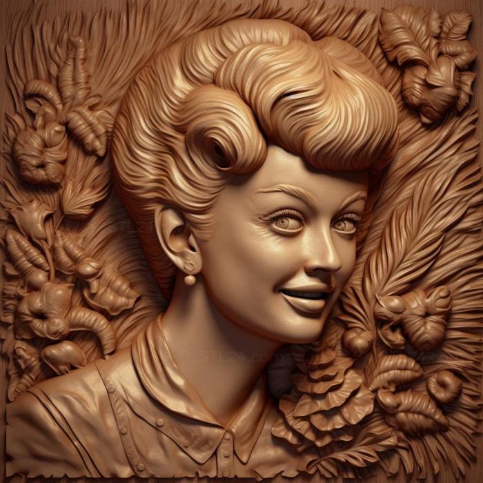 Famous (Lucille Ball TV star 1, 3DFMS_7592) 3D models for cnc