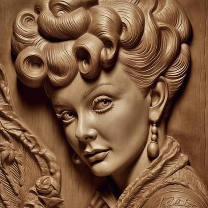 Famous (Lucille Ball TV star 2, 3DFMS_7593) 3D models for cnc
