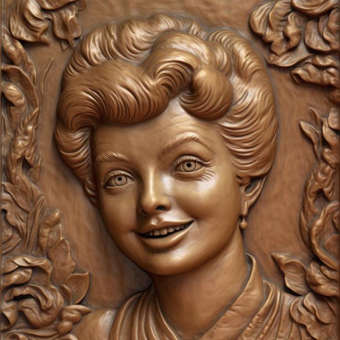 Famous (Lucille Ball TV star 3, 3DFMS_7594) 3D models for cnc
