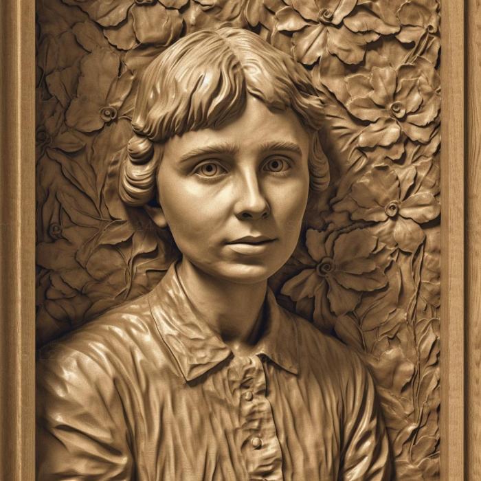 Famous (Helen Keller champion of the disabled 1, 3DFMS_7624) 3D models for cnc