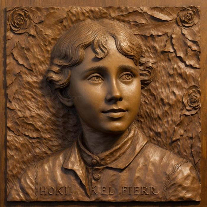 Famous (Helen Keller champion of the disabled 2, 3DFMS_7625) 3D models for cnc