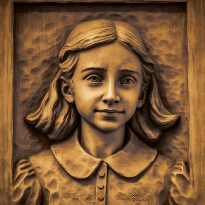 Famous (Anne Frank diarist and Holocaust victim 1, 3DFMS_7652) 3D models for cnc