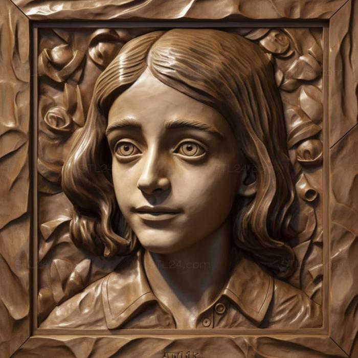 Famous (Anne Frank diarist and Holocaust victim 2, 3DFMS_7653) 3D models for cnc