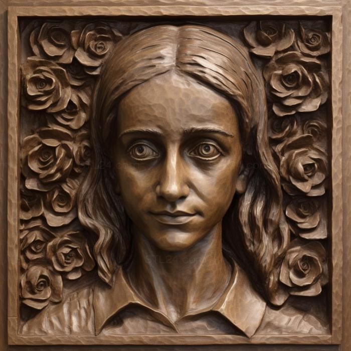 Famous (Anne Frank diarist and Holocaust victim 4, 3DFMS_7655) 3D models for cnc
