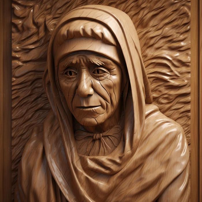 Famous (Mother Teresa missionary nun 2, 3DFMS_7689) 3D models for cnc
