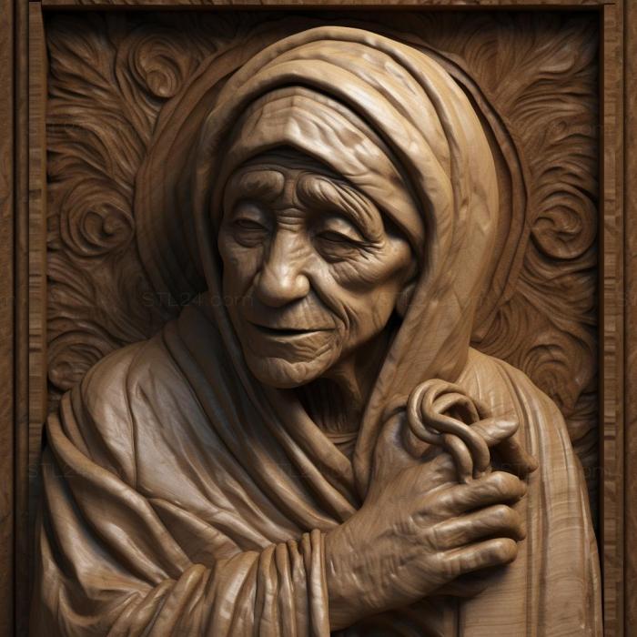Famous (Mother Teresa missionary nun 3, 3DFMS_7690) 3D models for cnc