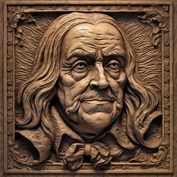 Famous (Benjamin Franklin 1, 3DFMS_7708) 3D models for cnc