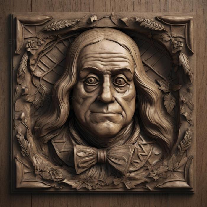 Famous (Benjamin Franklin 4, 3DFMS_7711) 3D models for cnc