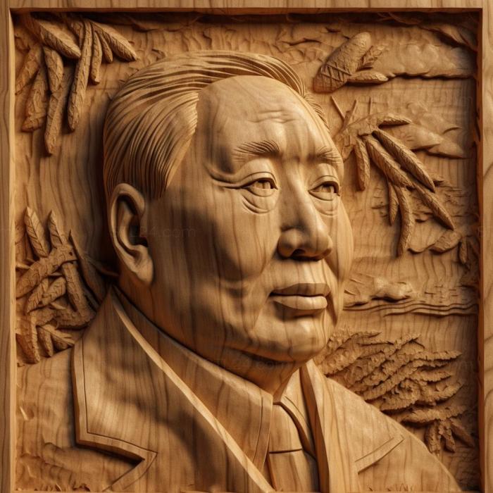Знаменитости (Мао Цзэдун лидер коммунистического Китая 2, 3DFMS_7749) 3D модель для ЧПУ станка