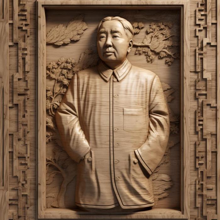 Знаменитости (Мао Цзэдун лидер коммунистического Китая 4, 3DFMS_7751) 3D модель для ЧПУ станка
