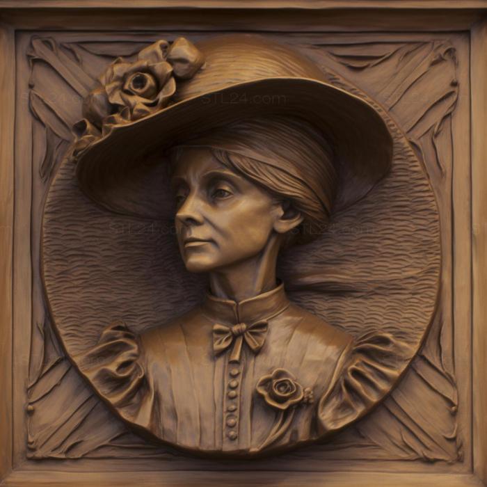 Famous (Emmeline Pankhurst suffragist 1, 3DFMS_7772) 3D models for cnc
