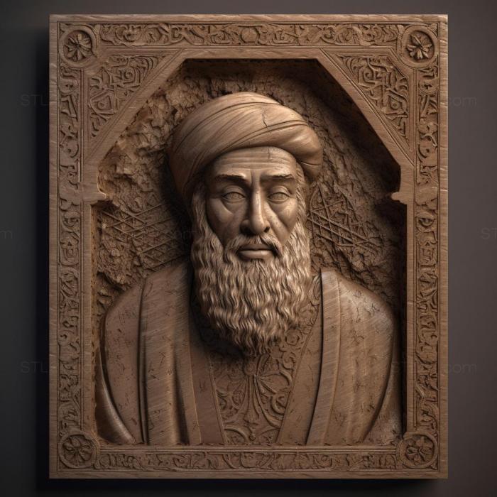 Знаменитости (Муавия I ибн Абу Суфьян 3, 3DFMS_7958) 3D модель для ЧПУ станка