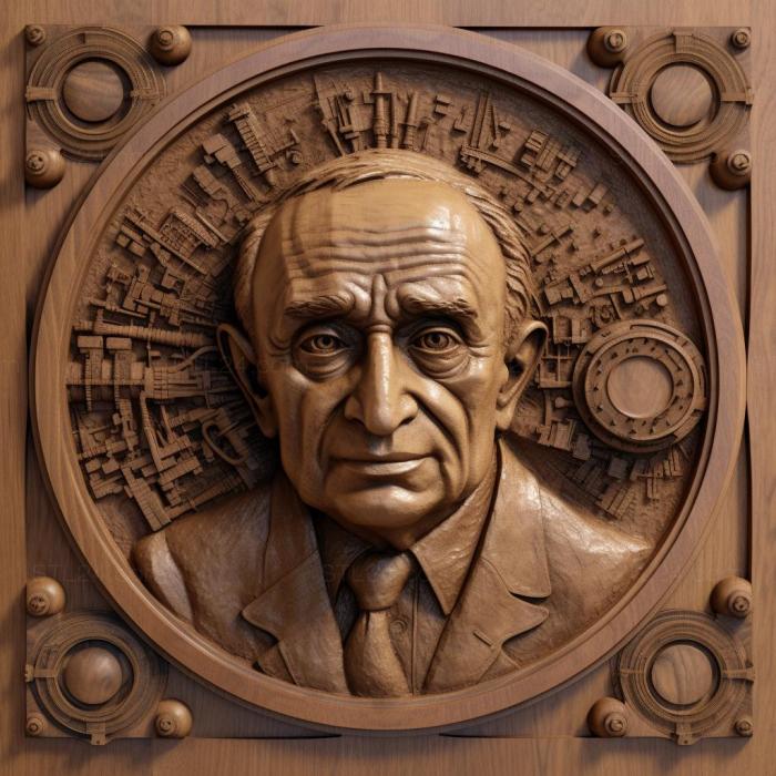 Famous (Enrico Fermi atomic physicist 1, 3DFMS_7992) 3D models for cnc